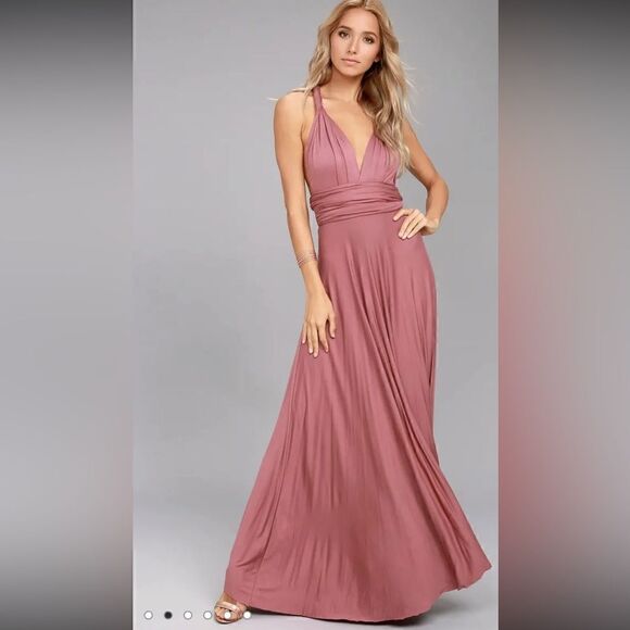 Lulu’s Tricks of the Trade Mauve Maxi Dress - Picture 1 of 16